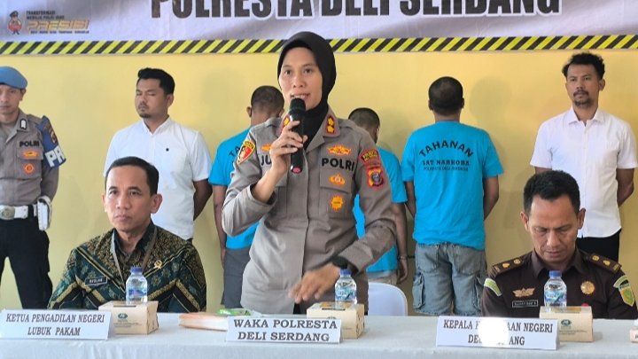 1,2 Kg Sabu Dimusnahkan Polresta Deli Serdang, Aksi 3 Tersangka Berhasil Digagalkan