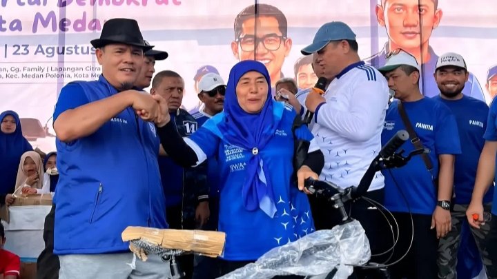 DPC Partai Demokrat Kota Medan Gelar Jalan Santai dan Lomba Rakyat