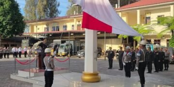 Polres Karo Gelar Upacara HUT Ke-81 Kemerdekaan RI