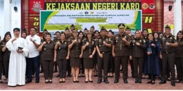 Kajari Karo Lantik Sejumlah Pejabat Baru