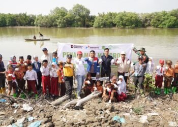 Pertamina Patra Niaga Sumbagut Gelar Penanaman Mangrove Jelang Hari Ozon Internasional, Komitmen Jaga Pesisir Untuk Masa Depan