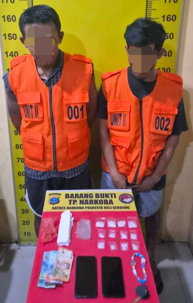 Dua Pengedar Sabu Pantai Labu Dicokok Polisi