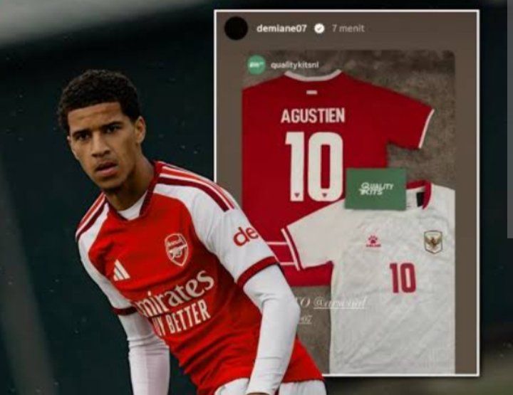 Tuai Sorotan, Pemain Arsenal Keturunan RI Pamer Jersey Timnas Indonesia