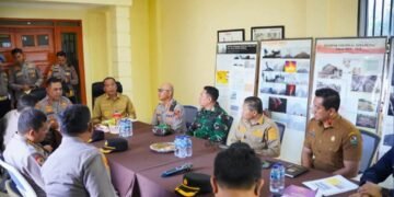 Bupati Karo dan Kapolda Sumut Rapatkan Langkah Mitigasi Bencana Erupsi Gunung Sinabung