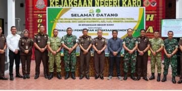 Kejari Karo Terima Kunjungan Aspidmil Kejati Sumut, Perkuat Sinergitas Penanganan Perkara Koneksitas