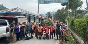 Polsek Juhar Hadiri Kegiatan PKK Desa Pernantin Dalam Persiapan Lomba Desa Percontohan