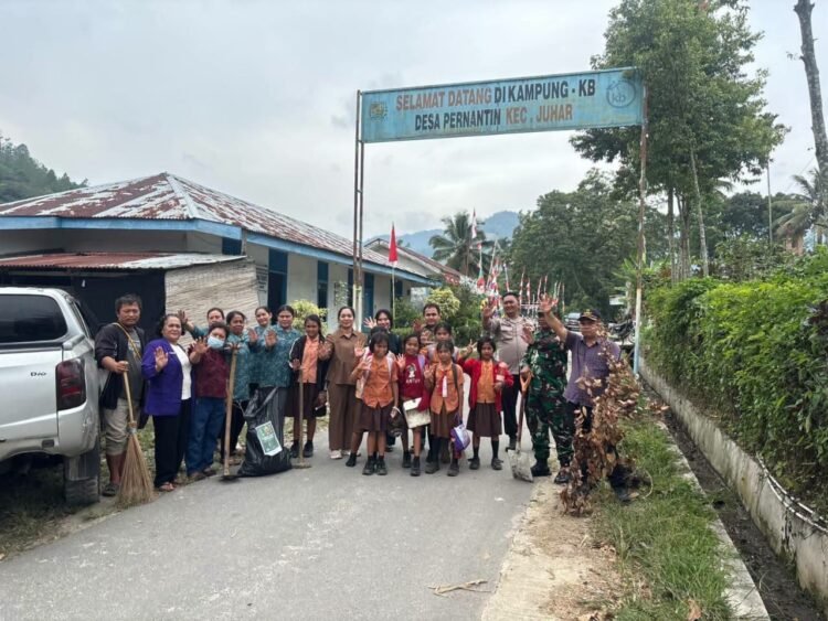 Polsek Juhar Hadiri Kegiatan PKK Desa Pernantin Dalam Persiapan Lomba Desa Percontohan